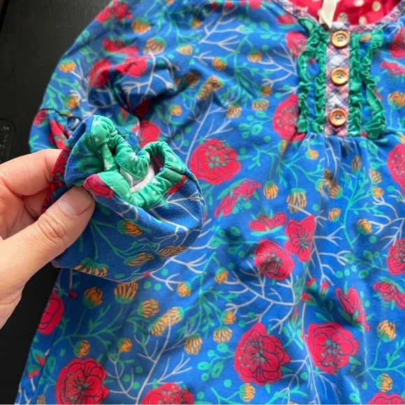 Matilda Jane Make Believe I Believe Tunic Long Sleeve Boho Blue Girls Size 10 - Picture 5 of 10